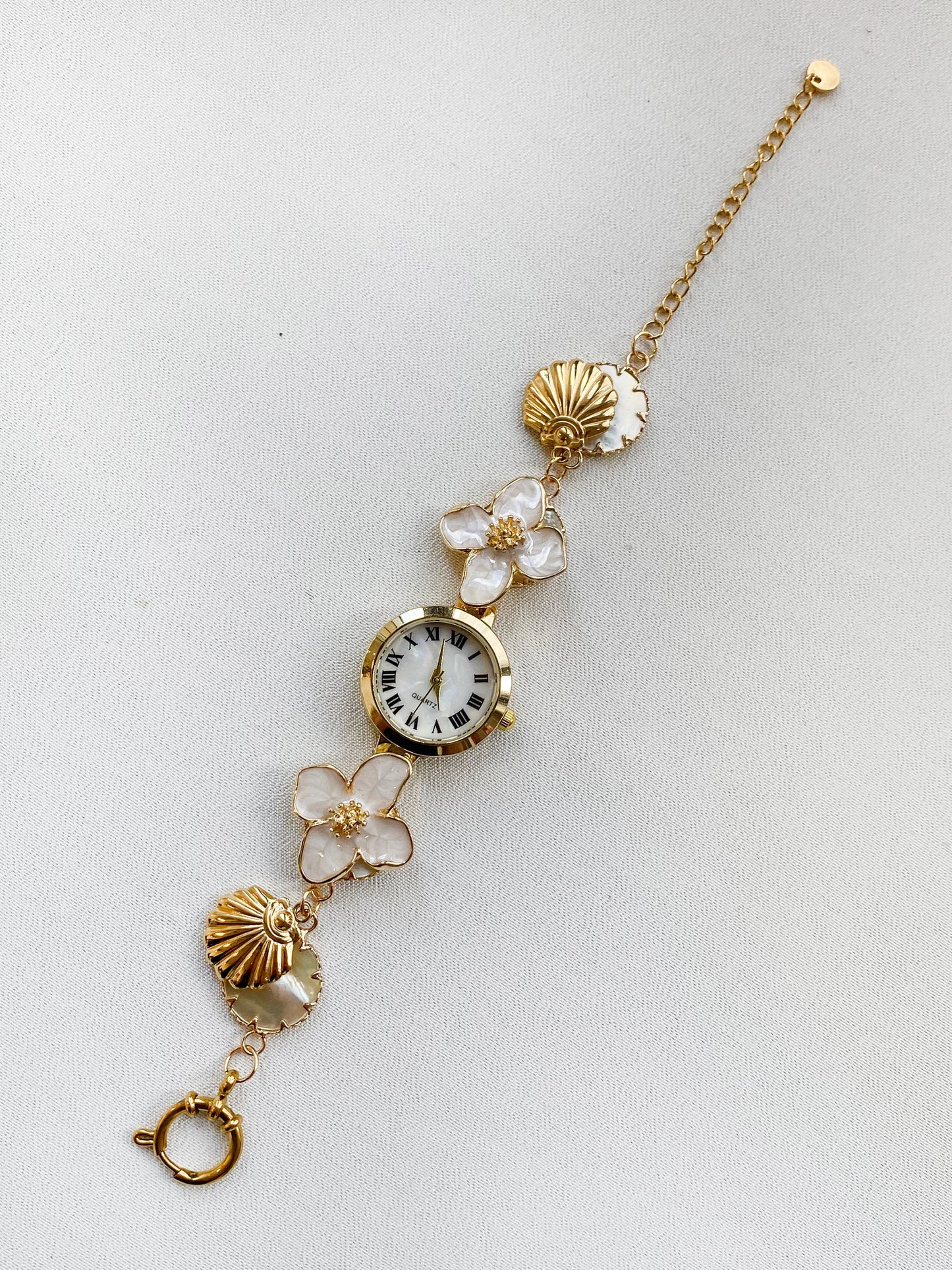 Flower & Shell Charm Watch