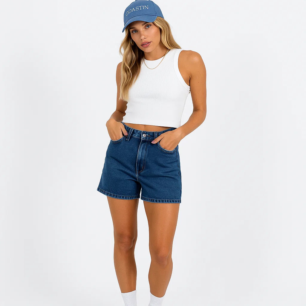Zorina™ High-Rise Denim Shorts