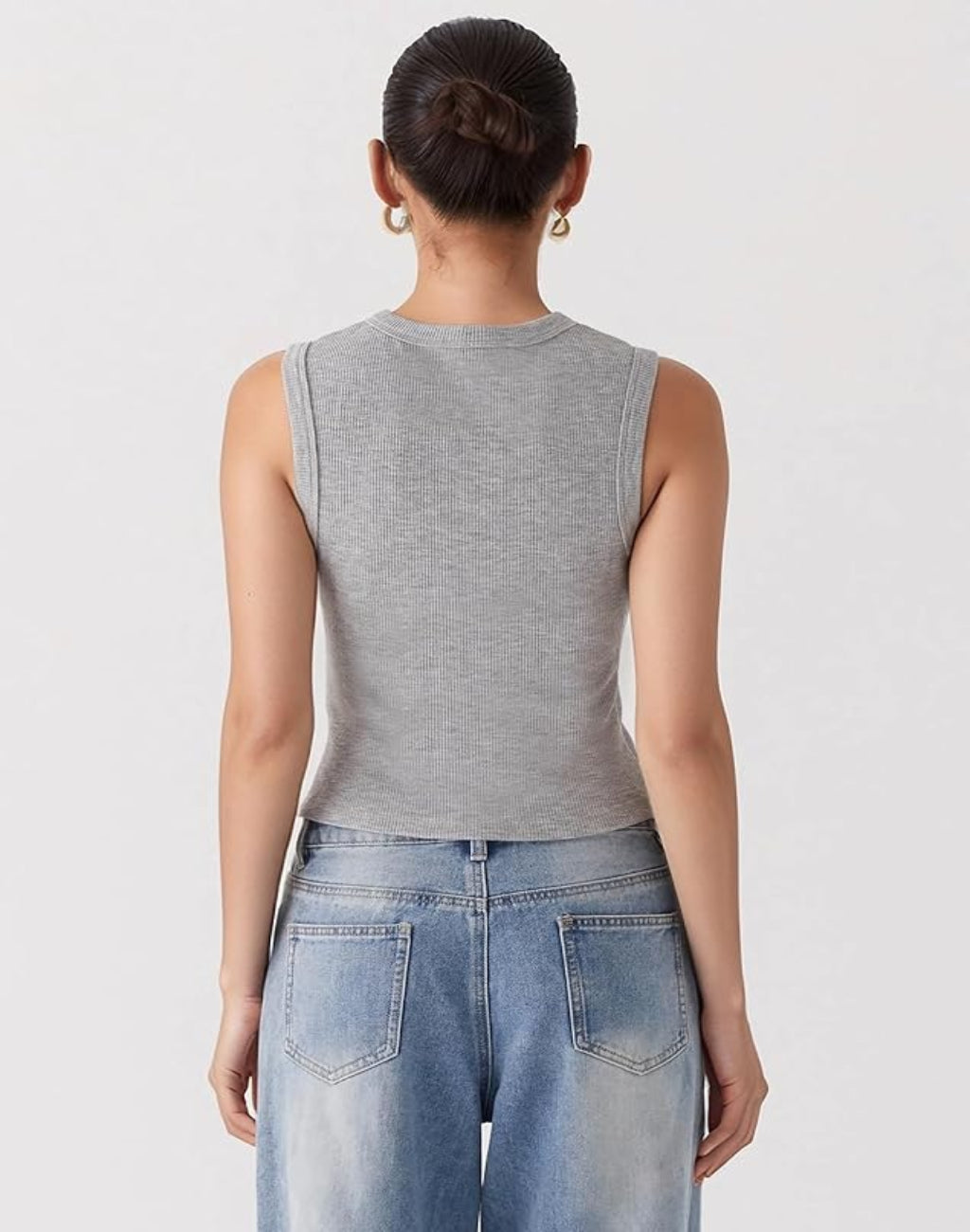 Zorina™ Ribbed Button-Up Tank