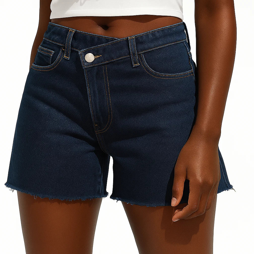 Zorina™ Crossover Denim Shorts