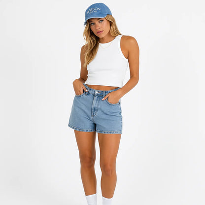 Zorina™ High-Rise Denim Shorts